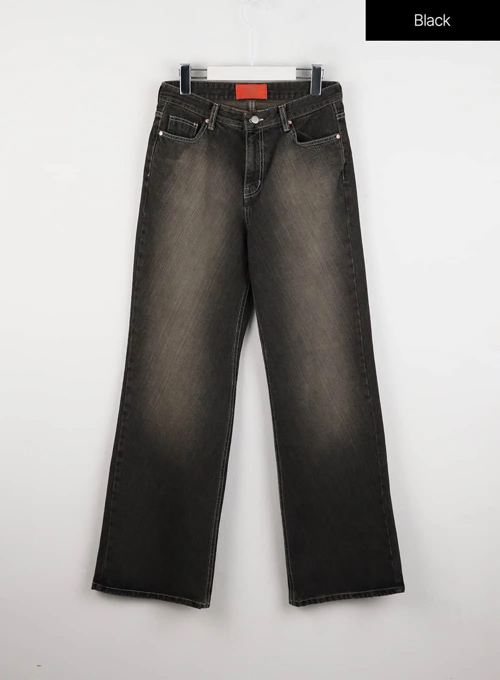 Washed Wide Denim Streetwear Jeans ID305