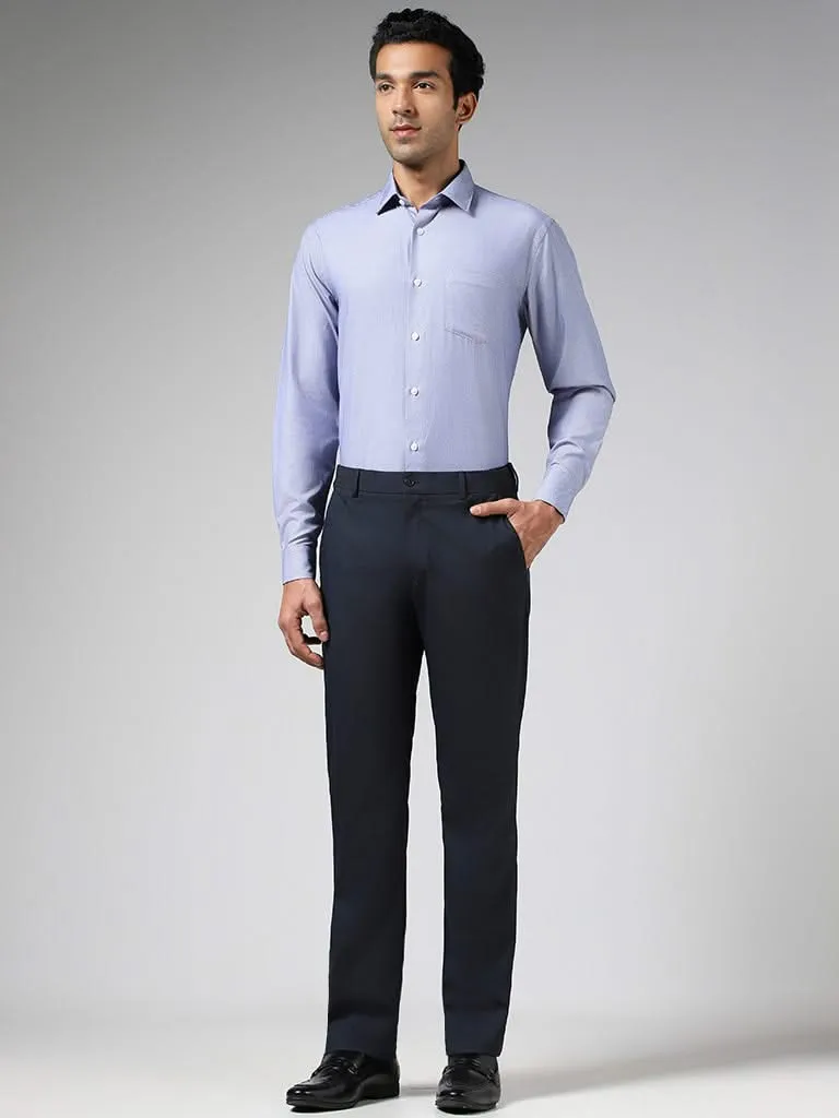 WES Formals Navy Relaxed-Fit Shirt