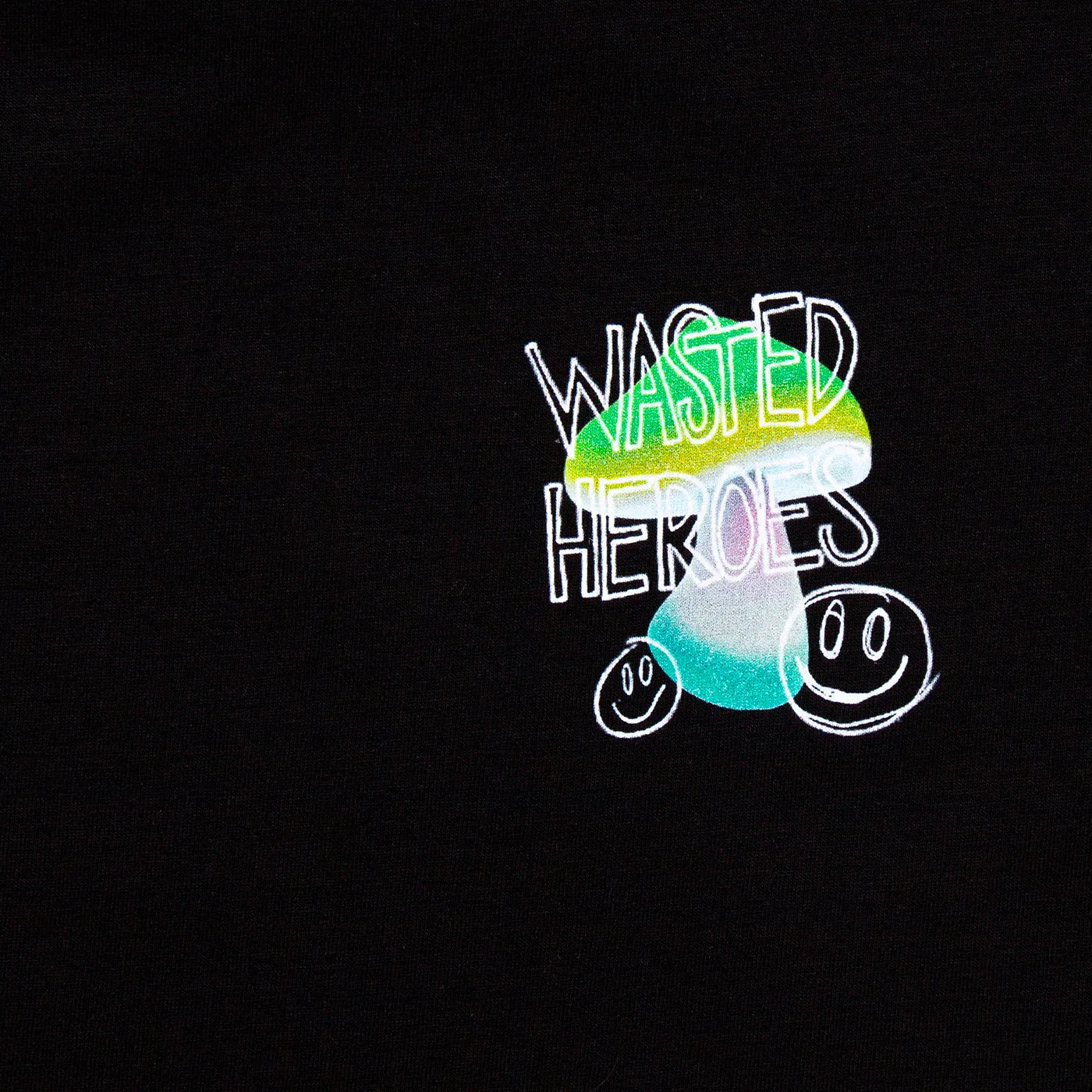 WH Sketch Shroom Back Print - Tshirt - Black