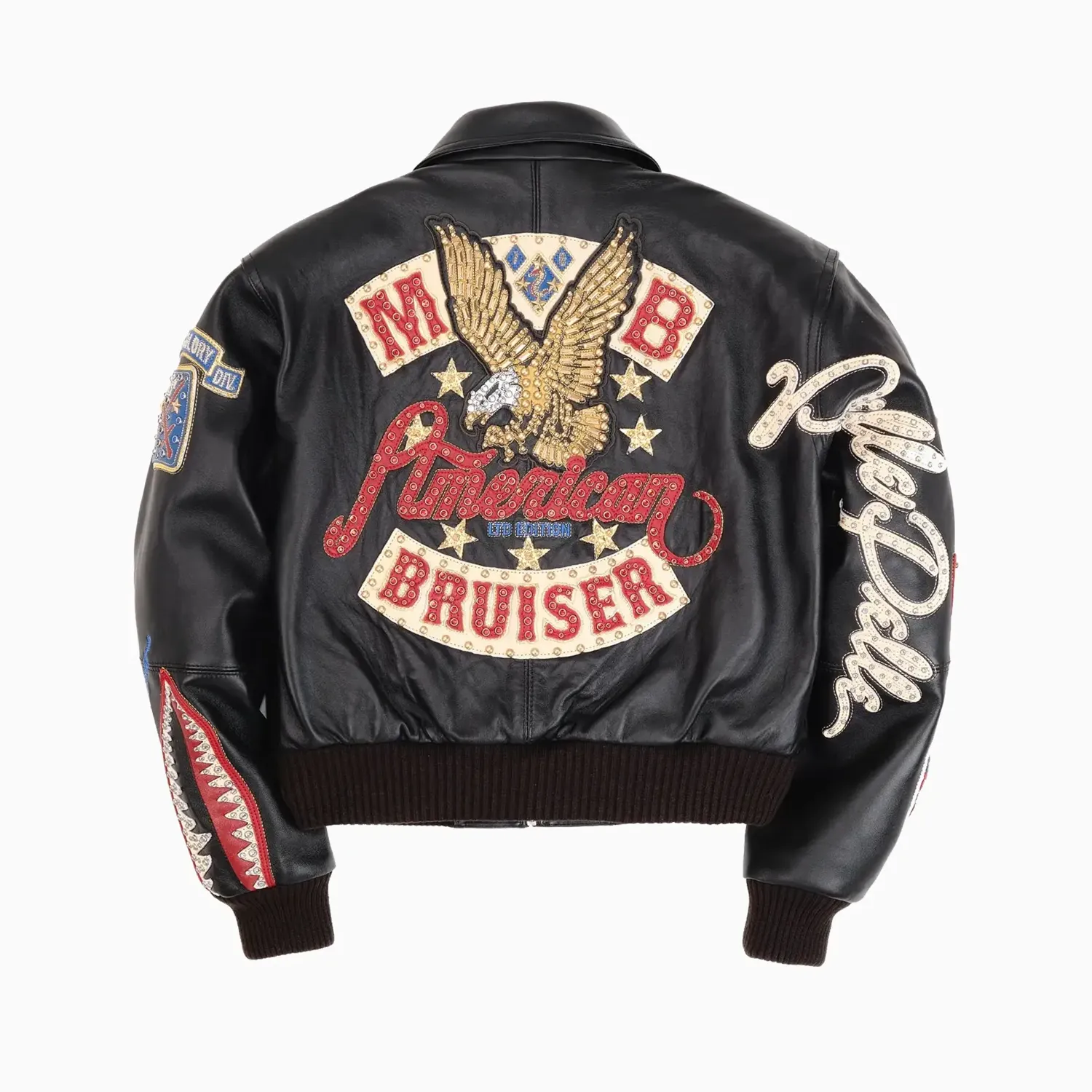 Women's American Bruiser Plush Crop Leather Jacket