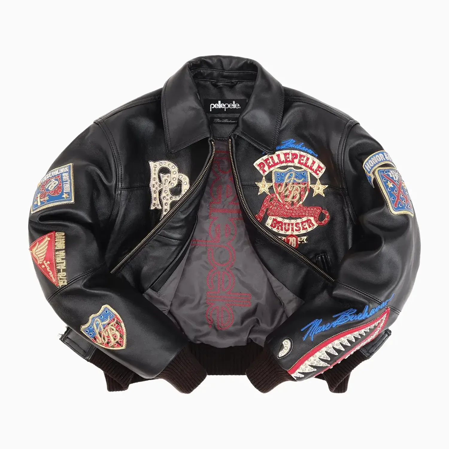 Women's American Bruiser Plush Crop Leather Jacket