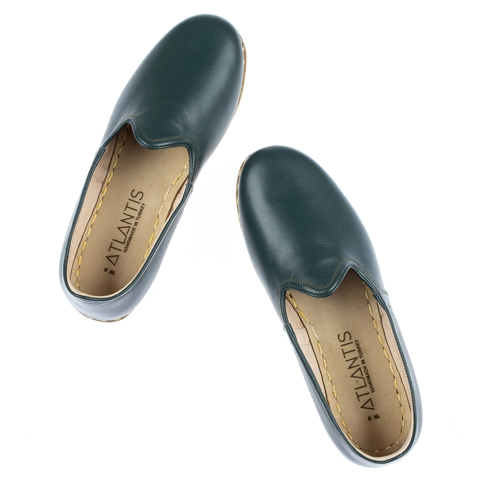 Women's Bottle Green Slip On Shoes