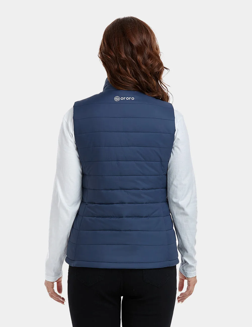 Women's Classic Heated Vest - Blue / White / Grey