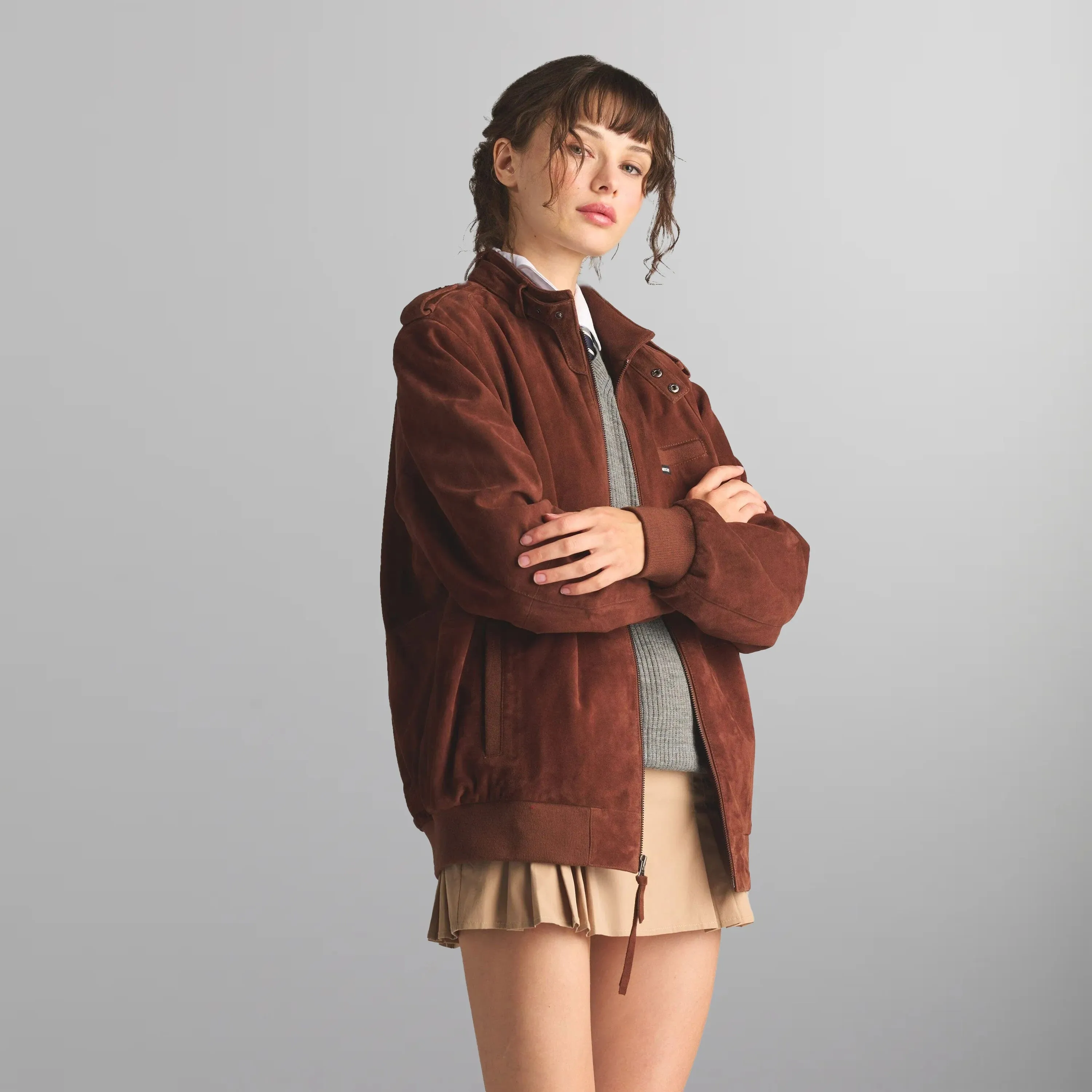 Women's Soft Suede Iconic Oversized Jacket