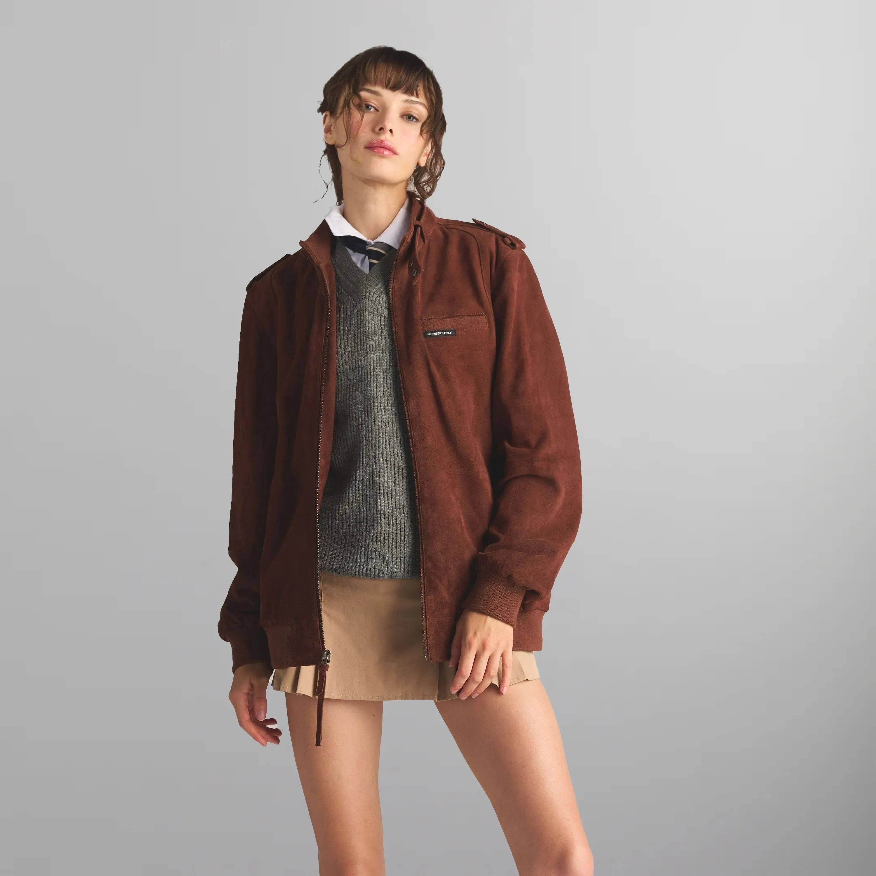 Women's Soft Suede Iconic Oversized Jacket