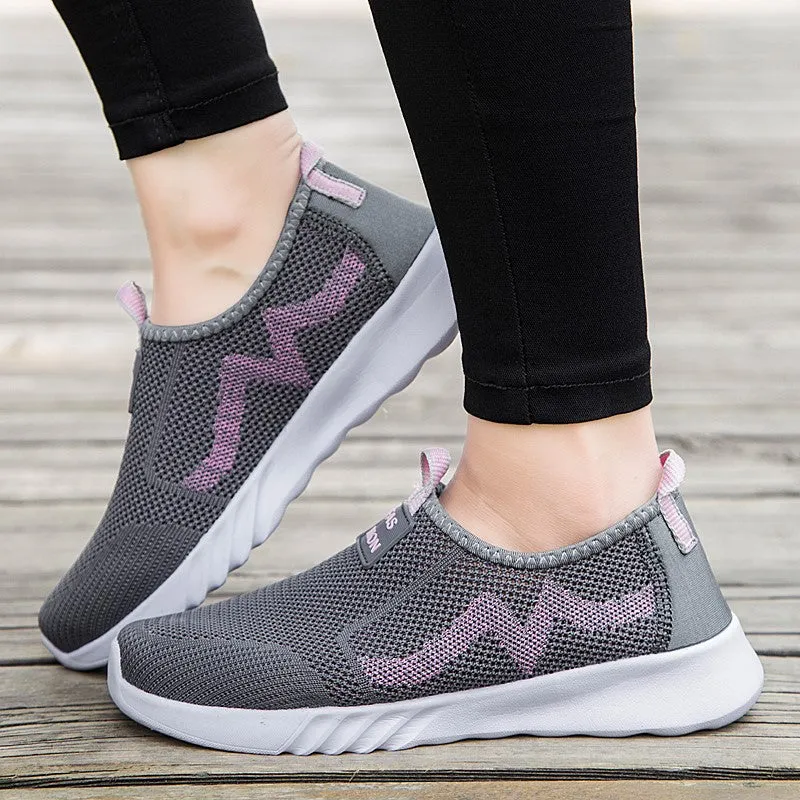 Women's stylish platform breathable tennis sneakers