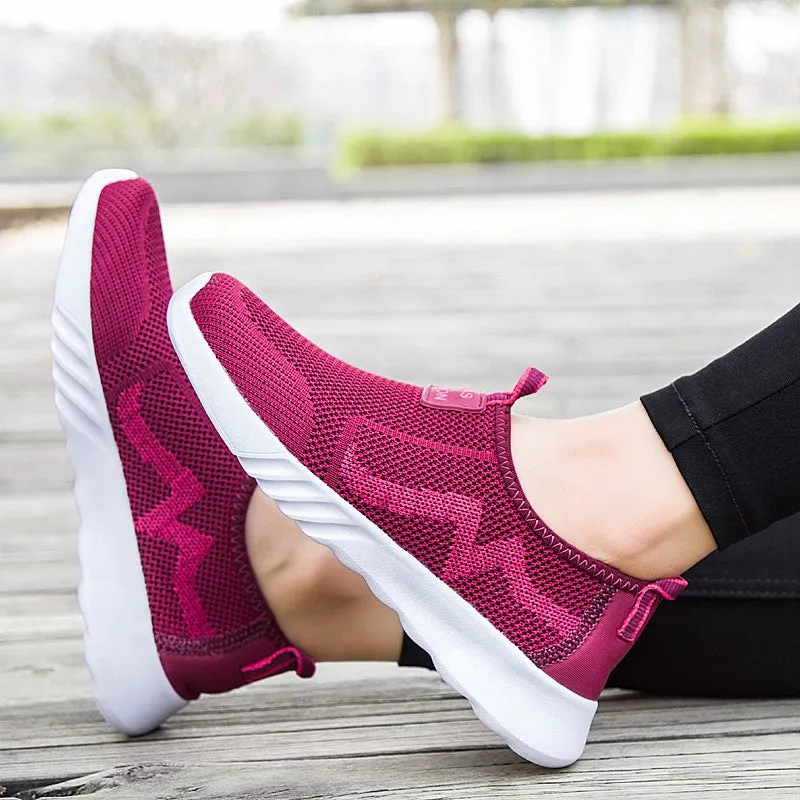 Women's stylish platform breathable tennis sneakers