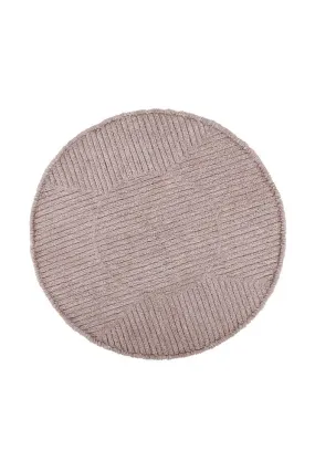 WOOL ROUND RUG ROSE TEA