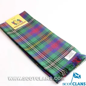 Wool Scarf in Wood Modern Tartan