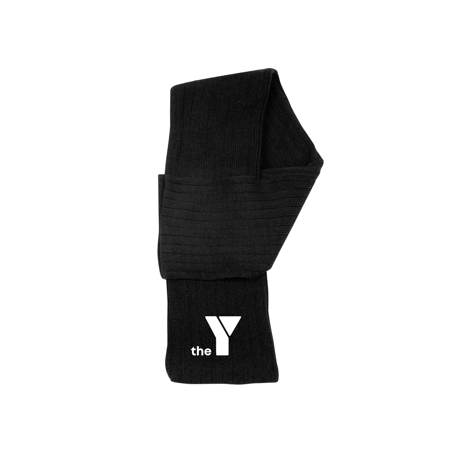 Y Cable-Knit Scarf - Black