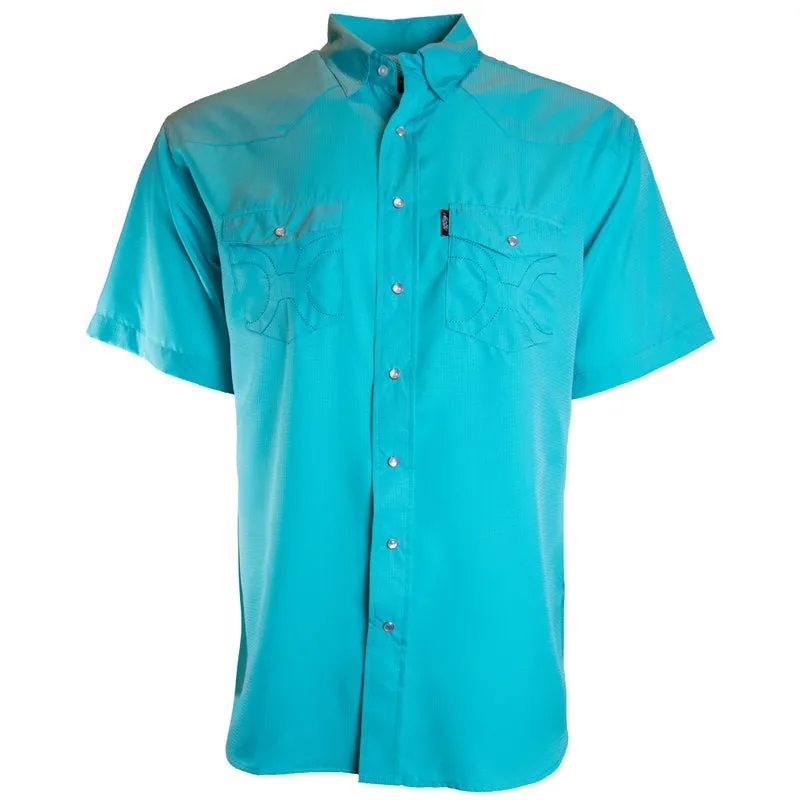 Youth Boys Sol Pearl Snap Shirt- Blue