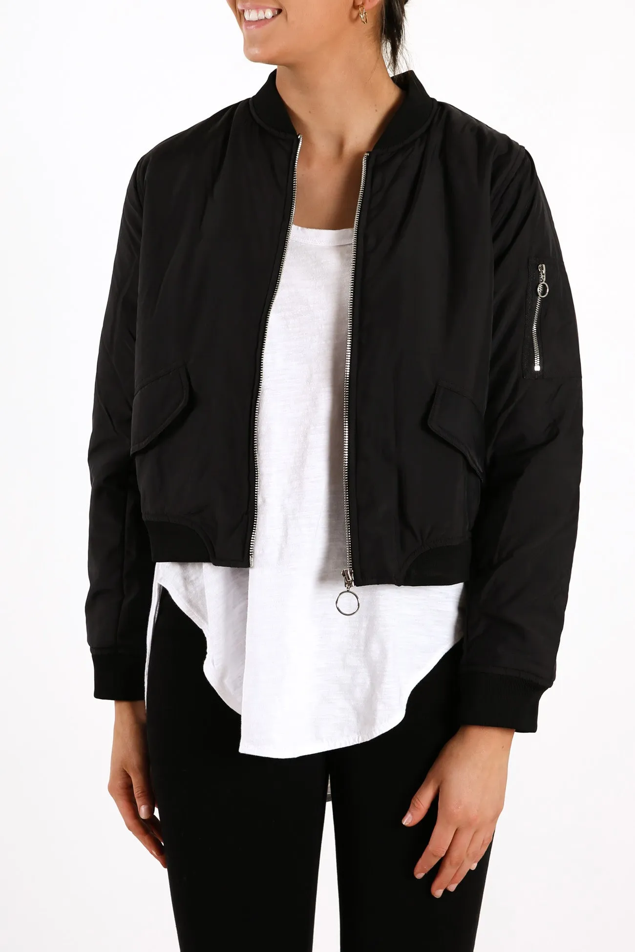 Zoe Bomber Jacket Black